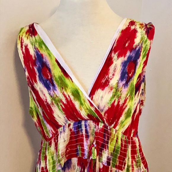 4 for $20 Wild Thyme Floral Watercolor Maxi Dress - Picture 2 of 4